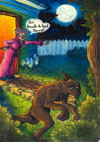 Colour pencil on card paper, A5.