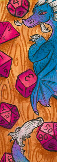 colour pencil and alcohol markers on card paper.