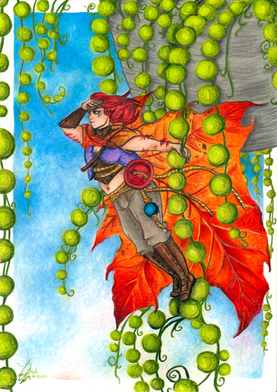 Colour pencil illustration on card paper, A0. This piece was a conceptual illustration for a potential children's book.
