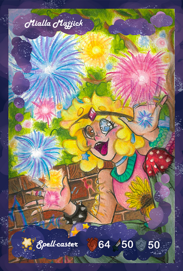 colour pencil on card paper with digital art layering
