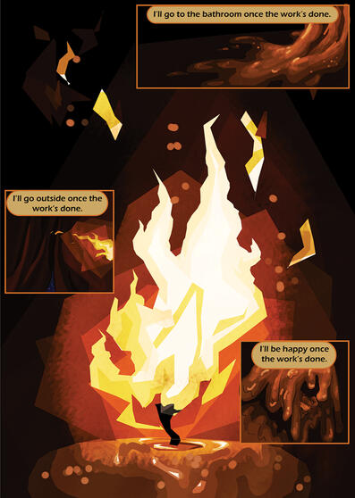 Digital art made for the Adelaide University and University of South Australia. This comic series follows the fantasy character, Margo as she works through her mental health.